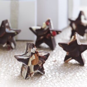 Fruit and nut chocolate stars