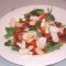 Rocket, white bean, squid and chorizo salad
