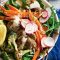 Baked falafel, roasted carrot and broccoli abundance bowl