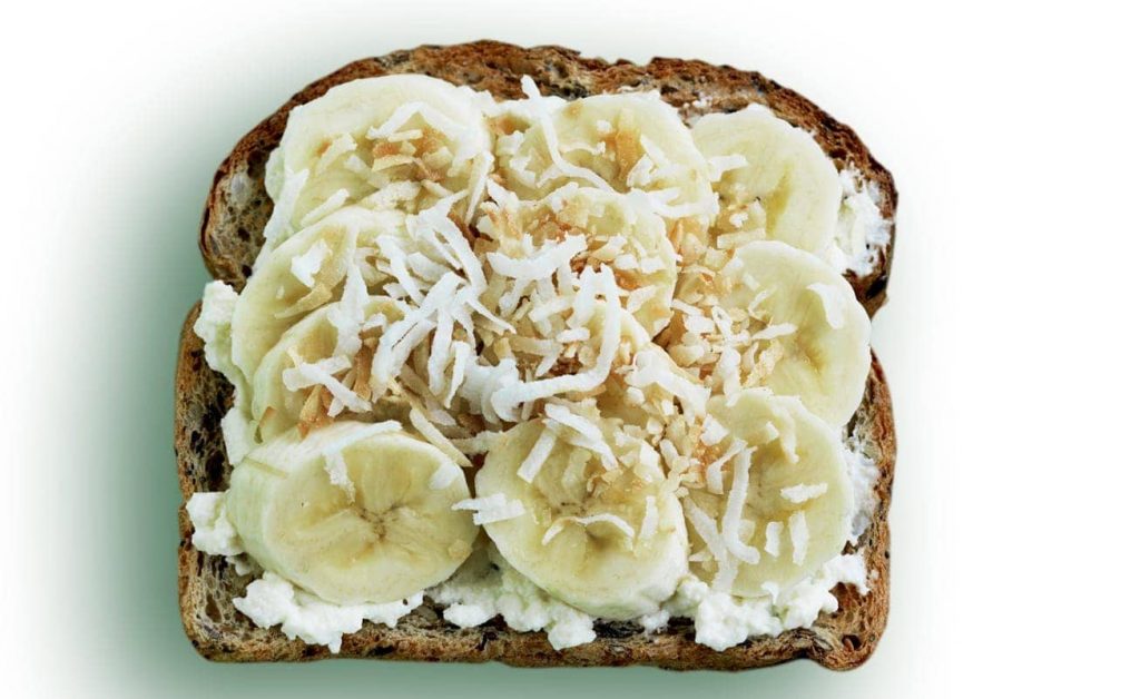 Banana and coconut toast topper Banana and coconut toast topper