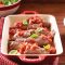 Beef olives in tomato sauce