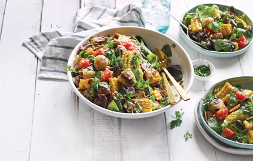 Bubble and squeak with sweetcorn and tuna