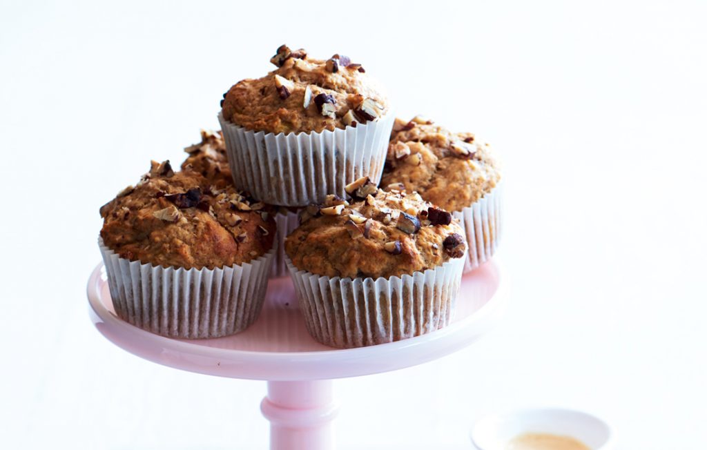 Chai banana pecan muffins Chai banana pecan muffins