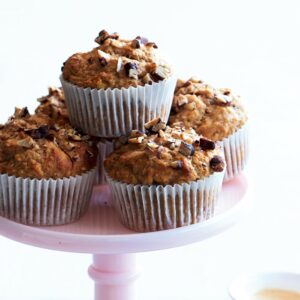 Chai banana pecan muffins