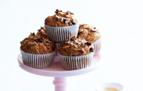Chai banana pecan muffins