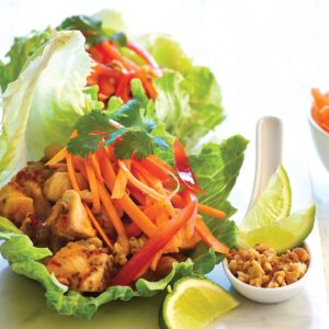 Chicken and chia lettuce cups