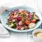 Chicken and roast vege salad with lemon chilli dressing