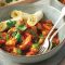 Chicken cassoulet with pesto pinwheel tortillas