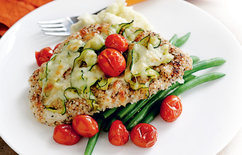 Chicken parmigiana with quinoa and chia Chicken parmigiana with quinoa and chia