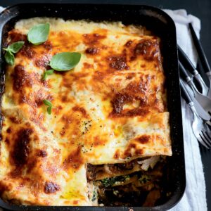 Chicken, pumpkin and ricotta lasagne