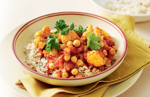 Chickpea and cauliflower curry