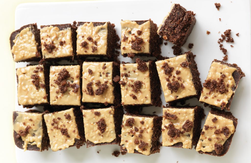 Choc-peanut slice Choc-peanut slice