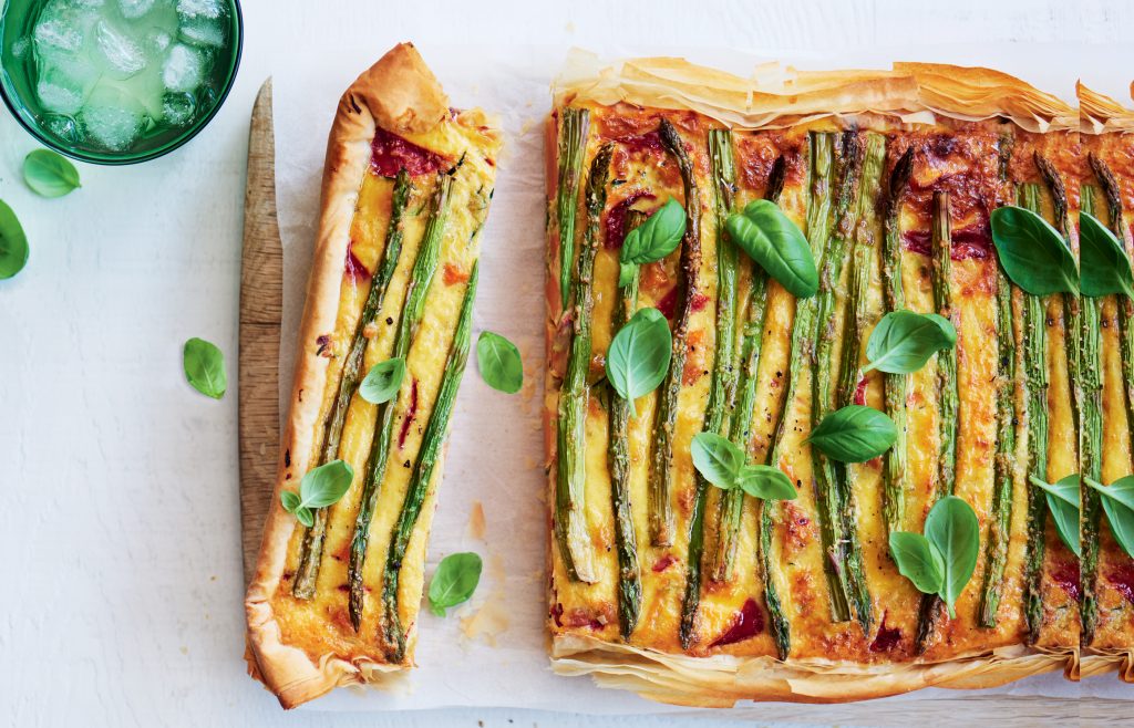 Zucchini, asparagus and basil quiche Zucchini, asparagus and basil quiche