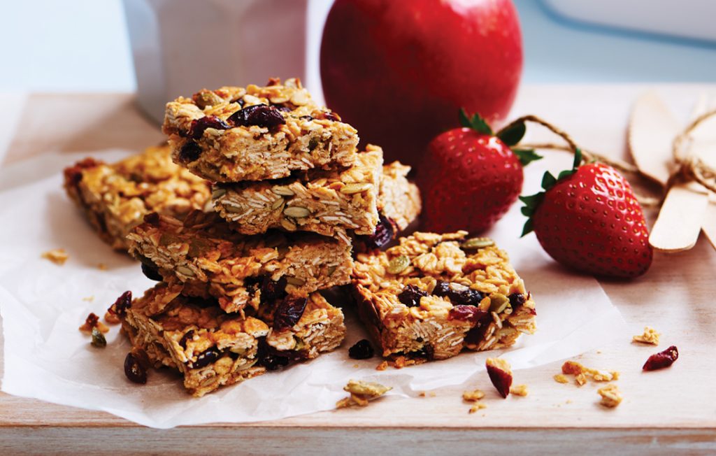 Cranberry, oat and seed bars Cranberry, oat and seed bars