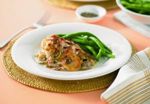 Creamy chicken and ham bake
