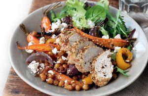 Dukkah chicken and vegetable bake