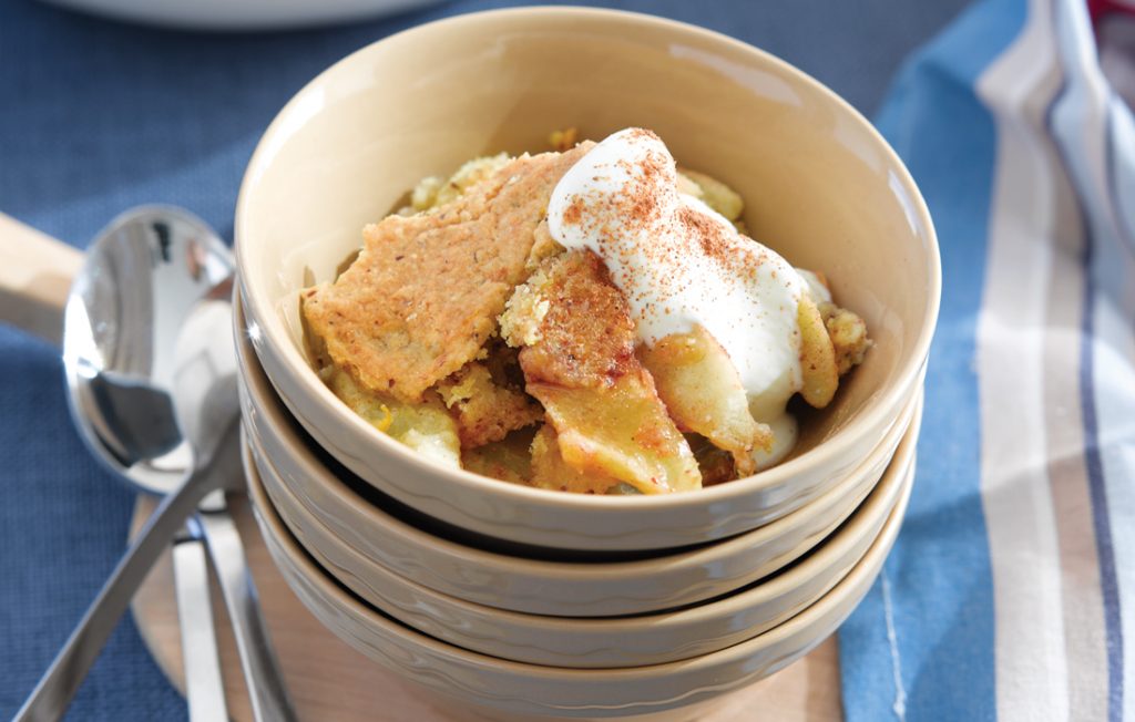 Fresh apple cobbler with golden syrup Fresh apple cobbler with golden syrup