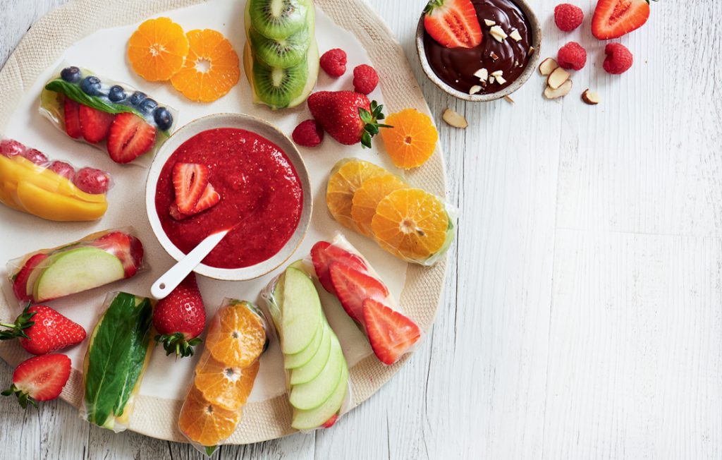 Fruit rice paper rolls Fruit rice paper rolls
