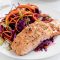 Ginger-baked salmon and red cabbage slaw