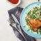 Herby rice salad with grilled chicken and kalettes