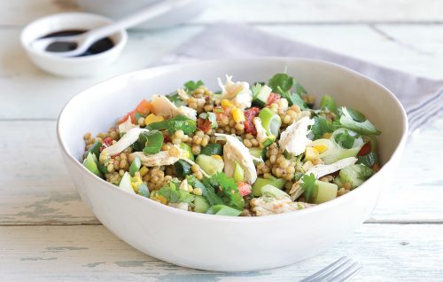Israeli couscous chicken salad