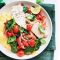Italian-style fish with capers and polenta