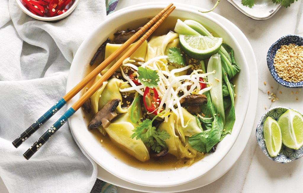 Japanese chicken and white miso dumpling soup Japanese chicken and white miso dumpling soup