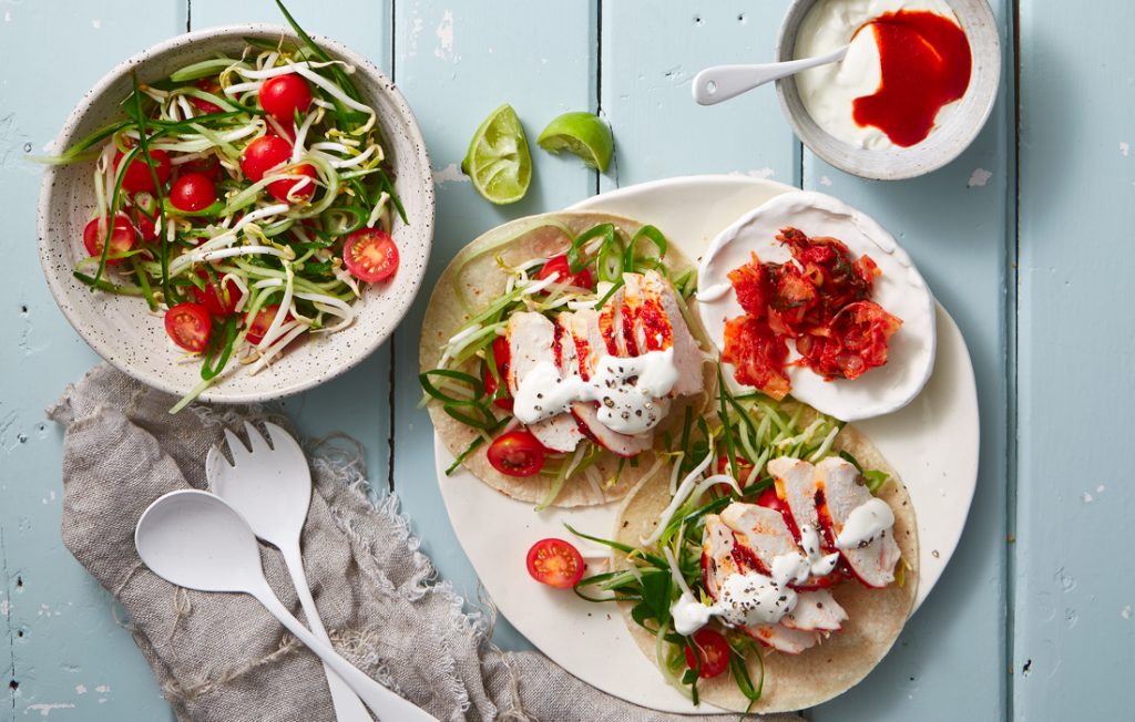 Korean chicken tacos Korean chicken tacos