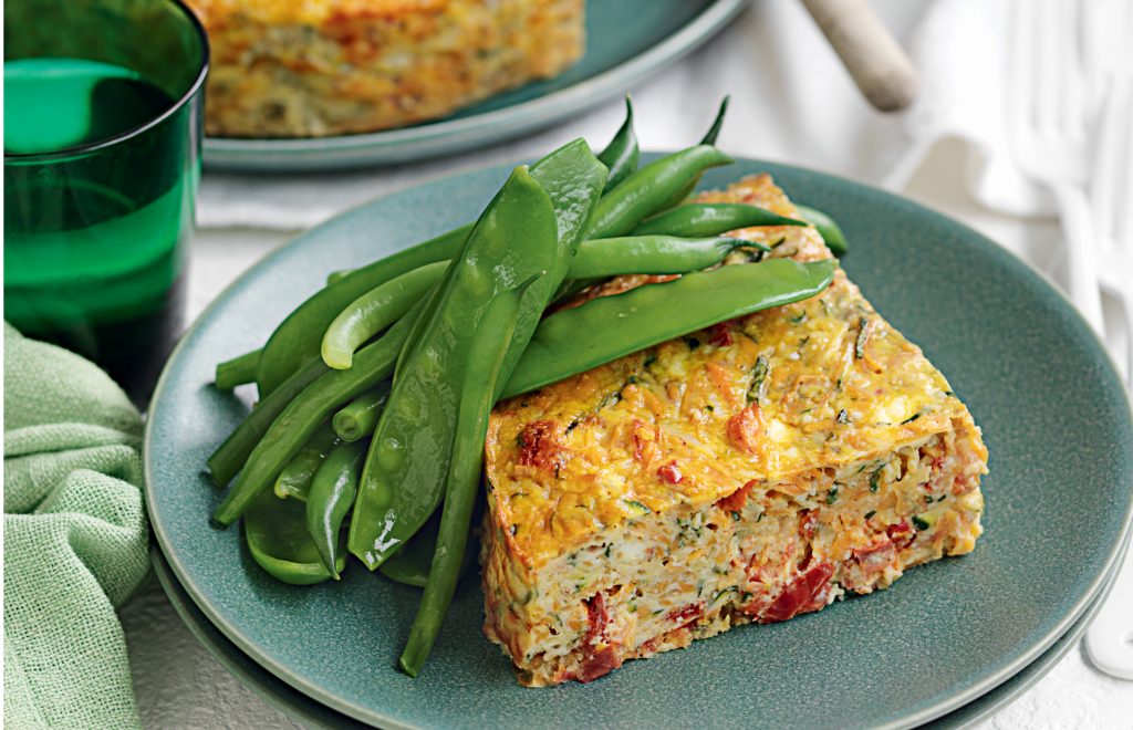 Kumara, courgette and herb frittata Kumara, courgette and herb frittata