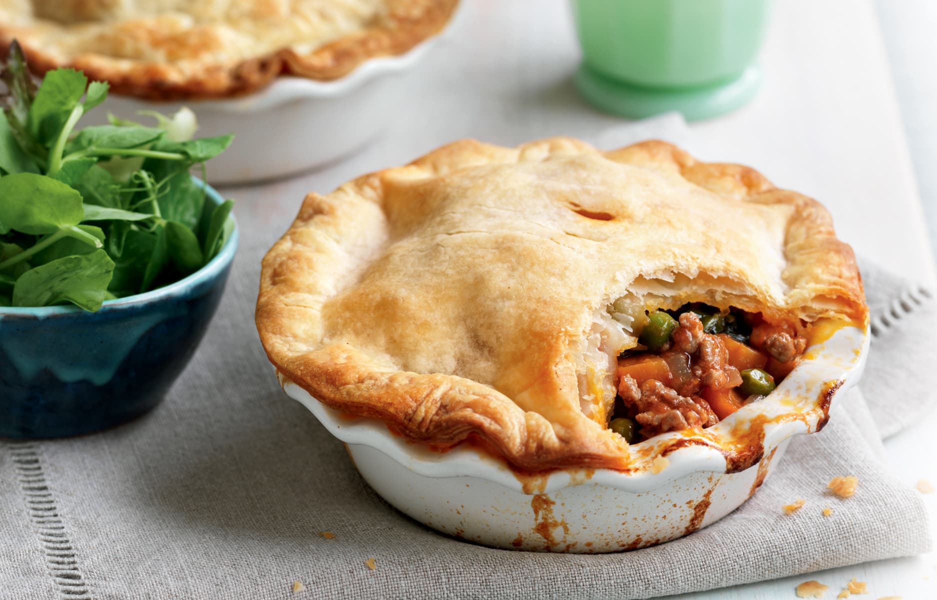 Golden leftover lamb pot pie