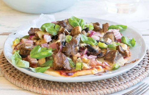 Lamb pizza