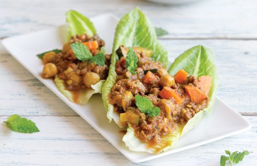 Mince lettuce cups