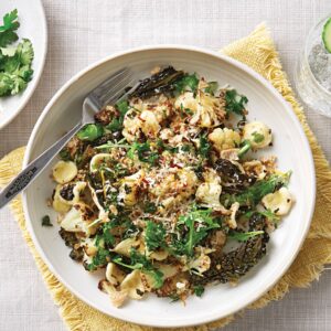 Orechiette with roast cauliflower and garlic-lemon crumb