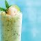 Pineapple, mint and coconut granita with lychees