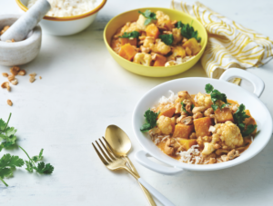 Pumpkin, chickpea and cauliflower curry
