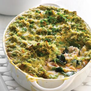 Quick fish and pea pie