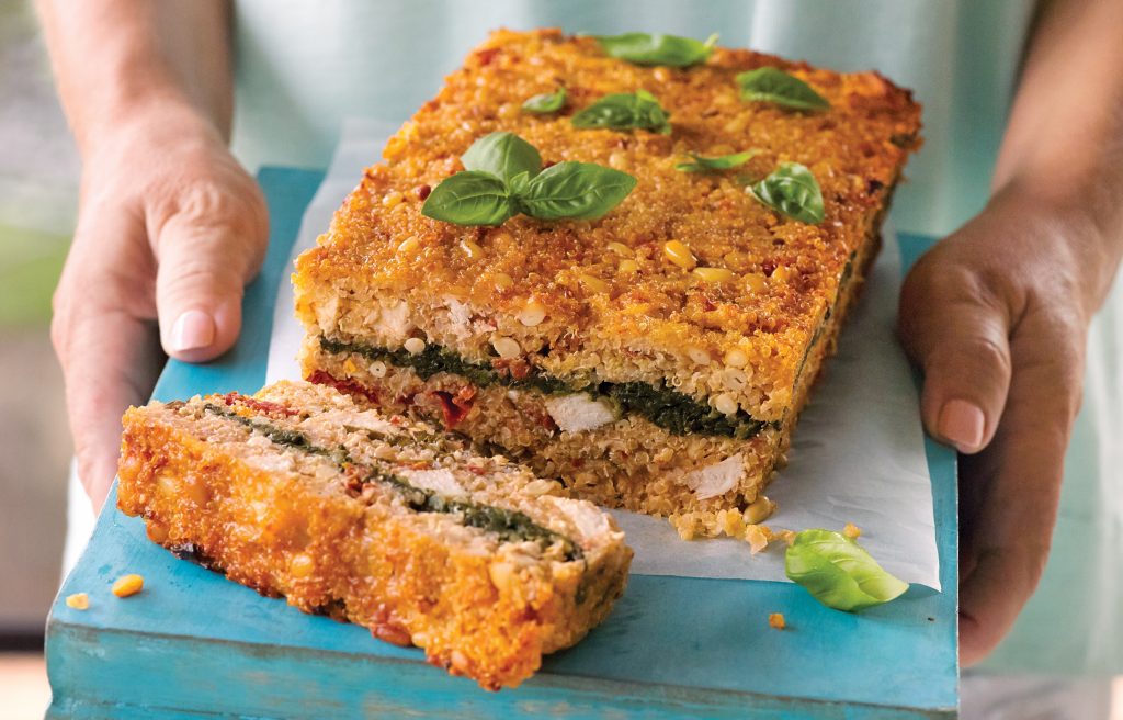Quinoa loaf with spinach and parmesan Quinoa loaf with spinach and parmesan