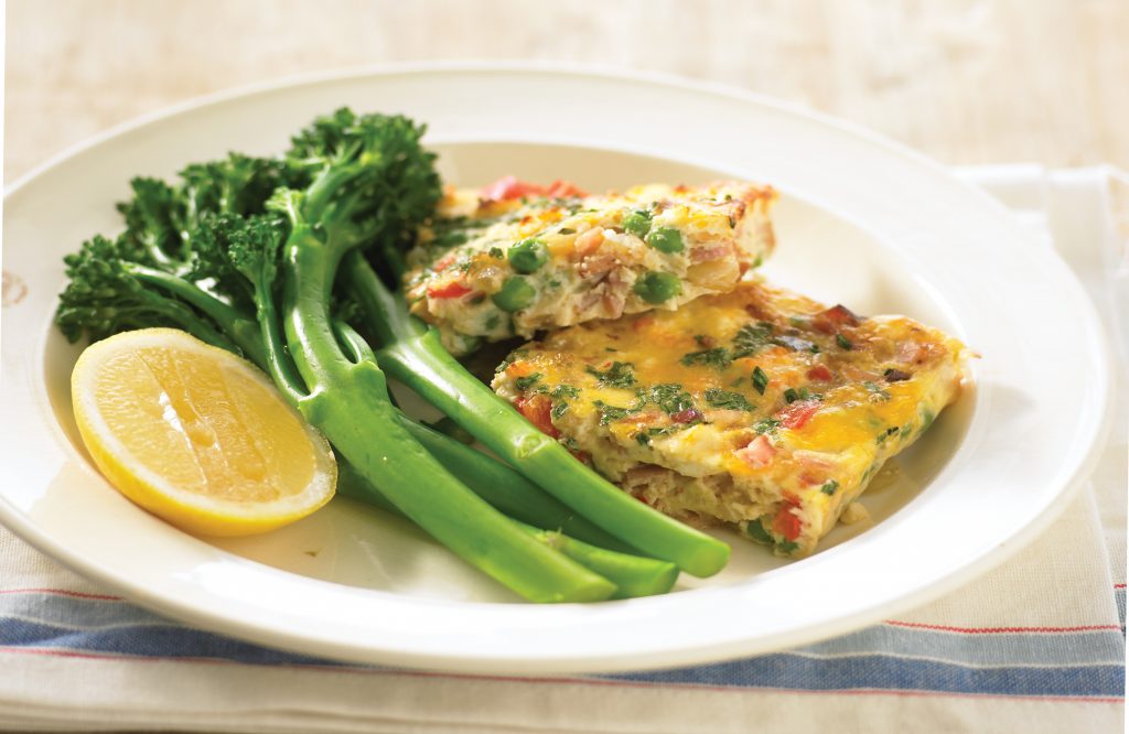 Cheese and bacon baked frittata Cheese and bacon baked frittata
