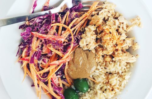 Rainbow tuna tahini bowl