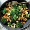 Rigatoni with broccoli and feta