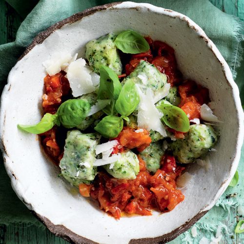 Roasted broccoli gnocchi