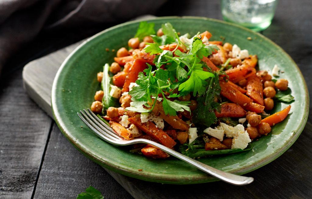 Roasted carrot and feta salad with dukkah Roasted carrot and feta salad with dukkah