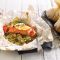 Salmon and potato parcels