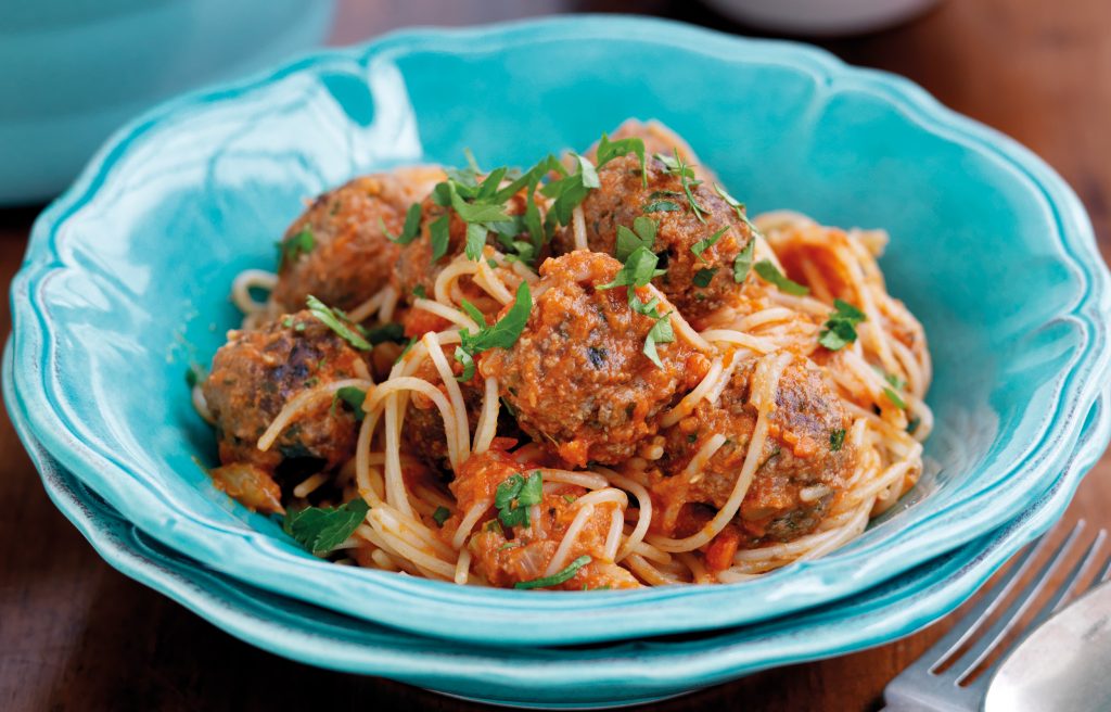 Spaghetti and meatballs with hidden veges Spaghetti and meatballs with hidden veges