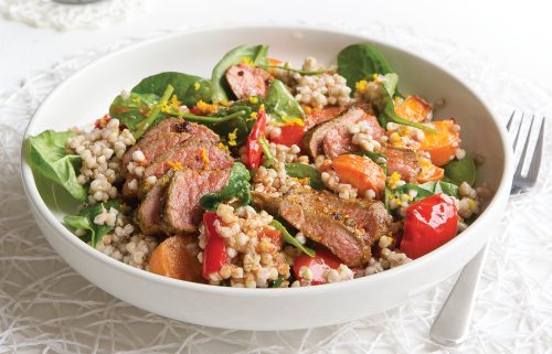 Spiced lamb and buckwheat salad