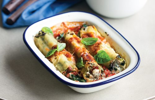 Spinach and ricotta cannelloni