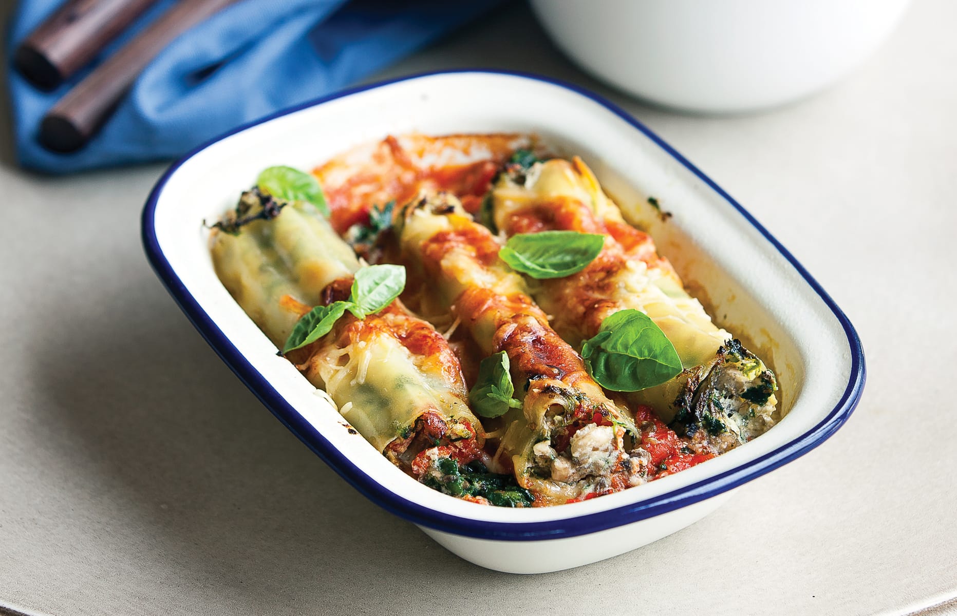 Spinach and ricotta cannelloni - Healthy Food Guide