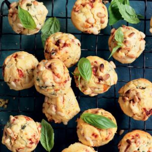 Sun-dried tomato and roasted capsicum muffins