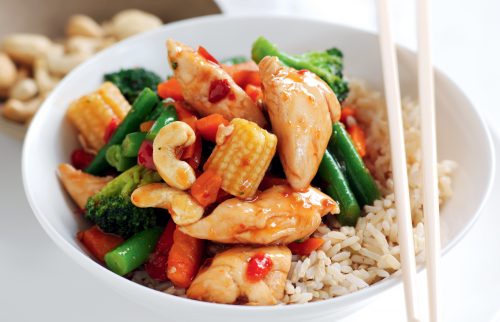 Sweet chilli chicken and cashew stir-fry