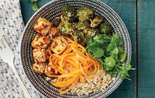 Tandoori tofu with carrot pickle